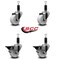 Service Caster 3'' Nylon Wheel Swivel 1-1/8'' Expanding Stem Caster Set 2 Brakes, 4PK SCC-EX20S314-NYS-2-PLB-2-118 - alternate 4